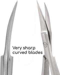 Tijeras de Cutícula Profesionales de Acero Inoxidable, Curvas y Afiladas, para Eliminar Piel Muerta, Herramienta de Manicura, para Diestros - Product Image 6