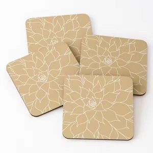 Dessous de verre en bois personnalisés, imprimés par Oem, illustrations colorées, sous-verres personnalisés pour thé, café, décoration de table et accessoires, tapis et serviettes - Product Image 3