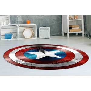 Alfombra de Capitán América, Regalo para Niño, Alfombra con el Escudo de Capitán América, Alfombra de Película, Alfombra de Chenilla - Product Image 4