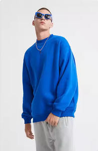 Unisex Heavy 100% Cotton Knitted Fleece Sweatshirt Custom Print Logo Winter Oversized Crewneck <b>Pullover</b> <b>Men</b> Solid 200 Grams - Product Image 6