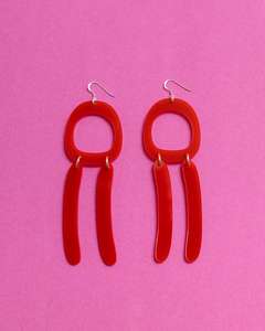 Boucles d'oreilles en résine de qualité supérieure pour filles et femmes, forme triangulaire, bijoux en résine pour femmes élégantes par HF CRAFTS - Product Image 3