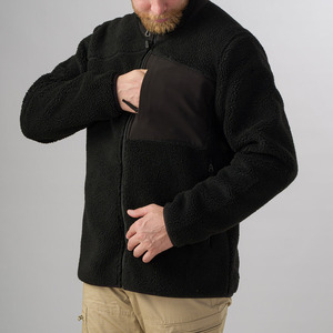 Custom Made Hooded Sherpa <b>Fleece</b> Jacket Front Logo Winter Breathable Luxury High Quality Men's OEM Service - Product Image 6