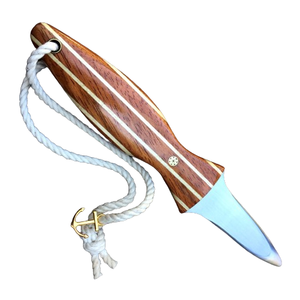 Couteaux à huîtres professionnels utilisés quotidiennement avec manche en bois et lame fixe en acier inoxydable \ couteaux à écailler personnalisés - Product Image 2
