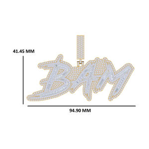 Pendentif exclusif en moissanite, taille brillant rond, argent 925, éthique et durable, fournisseur en gros - Product Image 4