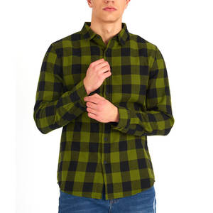 Chemises en flanelle 100% coton, écologiques, durables, respirantes, à séchage rapide, personnalisables, pour hommes, décontractées, nouvelle collection automne - Product Image 1