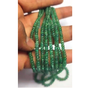 ลูกปัดสีมรกตธรรมชาติ4เส้น4มม. ถึง5มม. เป็นเม็ดกลมเรียบ235ซม. 16นิ้ว iroc ขายลูกปัดอัญมณีหลวมเรา $188สำหรับทุกคน - Product Image 4