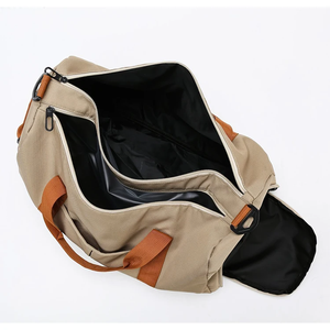 Sac de sport de grande capacité avec poche séparée sèche et humide Sac de sport à logo personnalisé avec fermeture à glissière Style tendance - Product Image 5