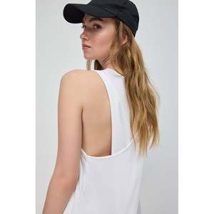 Long Blouse with Cross Back in <b>Modal</b> <b>Fabric</b> - Product Image 3