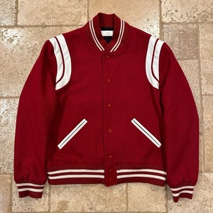 Veste universitaire pour homme, broderie rétro de lettres, logo personnalisé sur le devant, coupe ample, uniforme de baseball universitaire, veste en laine - Product Image 1