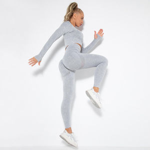 High Quality Women's Anti-Bacterial Solid Fitness Yoga Set Custom Logo Sportswear with Tie Dye Technique XS Size Gym Wear - Product Image 5