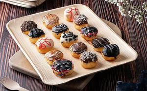 Assiettes rectangulaires profondes jetables Areca feuille de palmier vaisselle compostable pour restaurants - Product Image 2