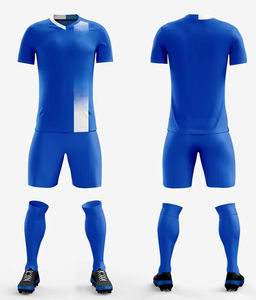 Ensemble de maillot et short de football unisexe pour adultes, sublimation personnalisée, 100% polyester, séchage rapide, vêtements de football avec logos et couleurs personnalisés - Product Image 3