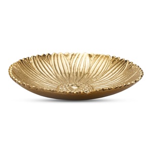 Elegante bandeja decorativa con forma de hoja dorada para uso en mesa Elegante centro de mesa Ideal para decoración festiva y regalos - Product Image 4