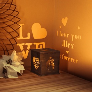 Bougeoir en bois à six colonnes, idéal pour la décoration intérieure, centre de table et éclairage festif, fabriqué à la main en Inde - Product Image 2