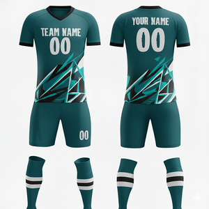 ชุดเสื้อฟุตบอลแบบสั่งทำประสิทธิภาพสูงสำหรับสโมสรและทีม100% โพลีเอสเตอร์ระบายอากาศได้ดีแห้งเร็วชื่อและหมายเลขทีมที่กำหนดเอง - Product Image 5