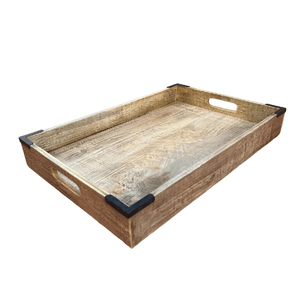 Indian Exporters' Naturel Handmade Wooden <b>Serving</b> Trays <b>Set</b> Bulk Wholesale Kitchenware <b>Dishes</b> for Home Use - Product Image 1