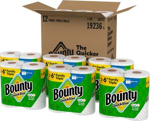 <b>Bounty</b> 2 Ply Absorbent Soft Multifold Eco-Friendly Disposable <b>Kitchen</b> <b>Rolls</b> Quick Size White 16 Family <b>Rolls</b> = 40 Regular <b>Rolls</b> - Product Image 4
