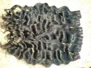 Cheveux Remy indiens ondulés profonds bruts cheveux humains vierges en vrac - Product Image 6