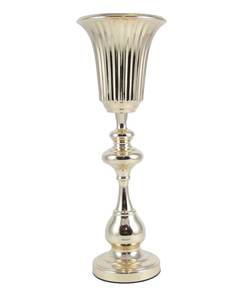 Jarrón de urna de flores de aluminio fundido para decoración del hogar jarrón de urna balcón decorado jarrón de urna de flores de lujo en acabado plateado - Product Image 5