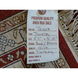 Tapis en soie turque fait main, design unique, taille 6'2 x 5'10 Abc-Silk-TK008 - Product Image 2