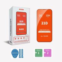 Protecteur d'écran en verre trempé 21D 9D 9H anti-rayures pour iphone 16 15 14 Pro Max Vente en gros de haute qualité