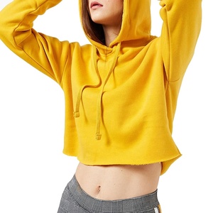 Custom Embroidery Logo Long Sleeve Crop Top <b>Hoodie</b> <b>Women</b> Blank Fleece Wholesale Thick Casual Cotton Cropped <b>Hoodie's</b> for <b>Women's</b> - Product Image 2