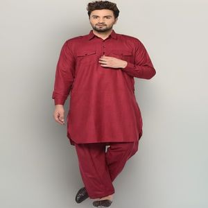 Traditional Muslim Clothing Beautiful <b>Men</b> <b>Shalwar</b> <b>Kameez</b> in Solid Color in Cheap Price 2025 - Product Image 4