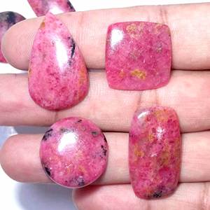 Lote de piedras preciosas sueltas de Rodonita Natural de gran calidad, cabujón de piedras preciosas sueltas para usar en la fabricación de piedras preciosas de joyería - Product Image 4