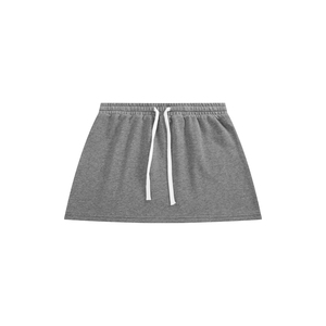 Jupe courte en jean pour femme grande taille, coupe trapèze, avec imprimé numérique et broderie en coton, idéale pour le yoga et le golf - Product Image 1