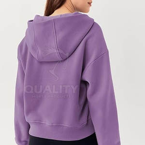 Sudaderas con capucha de media cremallera para mujer de calidad superior, ropa de calle cómoda con cuello con capucha, venta en línea - Product Image 5