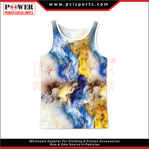 Camiseta sin mangas de gimnasio con logotipo personalizado, camiseta de entrenamiento transpirable para hombre, estampado holgado, algodón, poliéster, Spandex, material de estilo informal - Product Image 3