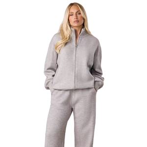Fournisseur direct d'usine, survêtement pour femmes, hiver, logo personnalisé imprimé, respirant, 100% coton, décontracté, sport, commandes en gros pour - Product Image 1