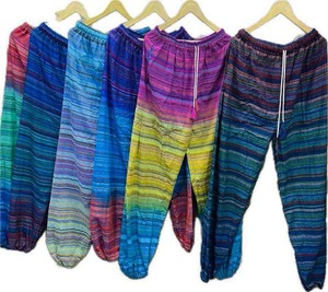 Pantalones Harem Boho de Algodón con Estampado de 3 Colores para Ropa Unisex, Ropa de Verano Disponible a Precio de Exportación del Fabricante Indio GC-AP-1362 - Product Image 1