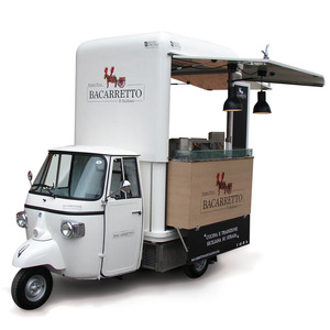 Triciclo Eléctrico para Comida, Carrito de Catering Móvil de Tres Ruedas, Resistente a la Oxidación, 10 pies de Largo, 5 Años de Garantía, para Café, Pizza, Tacos, Helados - Product Image 1