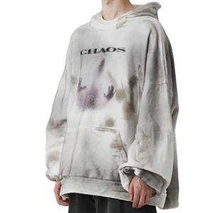 2025 Vintage Rips et Distressing Acide Lavé Baggy Hoodies Surdimensionné 100% Coton Pull Terry Acide Lavé Hoodies Pour Unisexe - Product Image 4