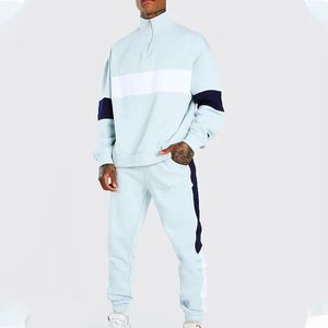 Trendy Solid Tracksuit <b>Set</b> Hoodie <b>Joggers</b> Cotton Fleece Casual Sportswear Eco-Friendly Custom Logo OEM Bulk Supplier Design - Product Image 3
