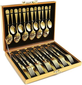 Creative Vintage Ethnic Pattern Flatware Set Engraved Stainless Steel Printed Tableware with Steak Knife for Best Price - Product Image 6