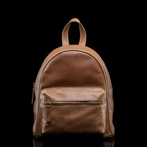 กระเป๋าเป้สะพายหลังแฟชั่นหนังแท้สีน้ำตาลสุดหรูกันขโมยทนทานมีซับในทำจากผ้าฝ้ายเหมาะสำหรับใส่ไปโรงเรียนท่องเที่ยวแบบยุโรปใช้ได้ทั้งชายและหญิง LBP-0165 - Product Image 4