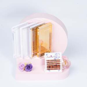 50% OFF Extensions de cils colorés de qualité supérieure faits à la main légers parfaits pour les maquilleurs créatifs J, B, C, CC, D et L boucles - Product Image 1