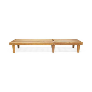 Tumbona Plegable Moderna de Madera de Teca Flaneta con Respaldo de Espiga y Reclinación Manual para Uso en Exteriores/Parques - Product Image 4