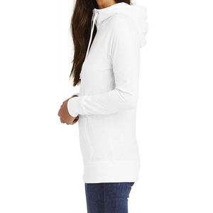 Sweat-shirt à capuche pour femme avec fermeture éclair intégrale, vente en gros, logo personnalisé, confortable, chaud, pour streetwear décontracté, sweat-shirts pour femmes - Product Image 3