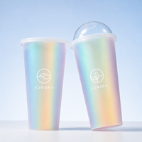 Gobelets en plastique PP de qualité alimentaire sans BPA, réutilisables, 12 oz et 16 oz, avec film néon lumineux, pour smoothies, bols d'acai, bars - Allwin Packfactory