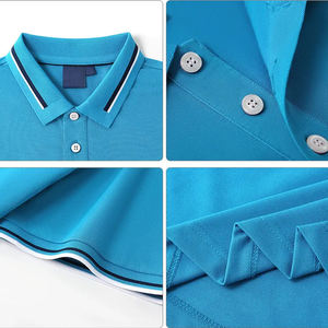 Camiseta de Verano 2025 para Hombre, Tejido de Punto Sólido, 100% Algodón, Informal, Manga Corta, Transpirable, Deportiva, con Cuello Camisero - Product Image 2