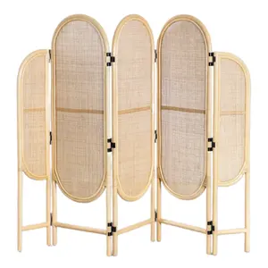 Vietnam Manufacturer Rattan Room Divider Hand-produced Natural Decorative Rattan Screen Wall Folding For Room