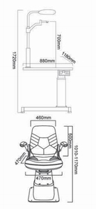 Nhãn khoa đơn vị GT-180A thiết bị quang học nhãn khoa combinate bảng với ghế khúc xạ đơn vị - Product Image 2
