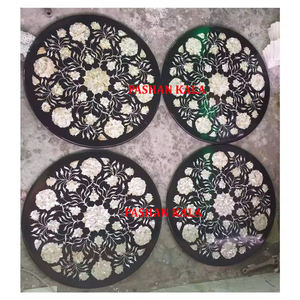 โต๊ะกาแฟและรับประทานอาหารดีไซน์ทันสมัยงานประดิษฐ์ที่ดีที่สุดโต๊ะหินอ่อนสีดำทรงกลมสำหรับตกแต่งบ้านสำนักงานเฟอร์นิเจอร์ตกแต่ง - Product Image 1