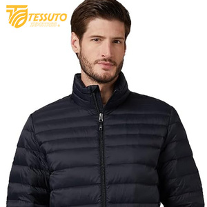 <b>Men's</b> Custom Satin Puffer Jacket Designer Winter Bubble <b>Padded</b> <b>Coat</b> Waterproof with Zipper Closure Short Length Outdoorwear - Product Image 1