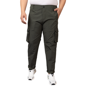 Pantalones cargo de tela Premium para hombre: Diseño de múltiples bolsillos, costuras duraderas, perfectos para exteriores, trabajo y ropa informal - Product Image 1