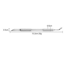 Empujadores de Cutículas Reutilizables de Doble Extremo de Acero Inoxidable con Logotipo Personalizado, Herramienta Ecológica para Remover Esmalte de Uñas para Manicura Rusa - Product Image 3