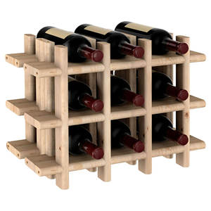 Portabottiglie Modulare in Legno per 9 Bottiglie Well Home 13.4x22x32.5cm Arredamento Casa - Product Image 4